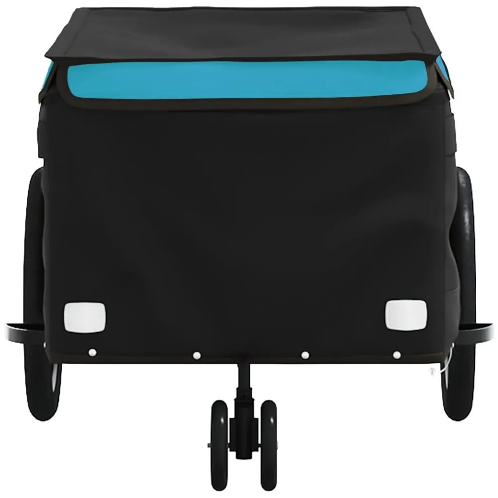 Reboque para bicicleta 30 kg ferro preto e azul