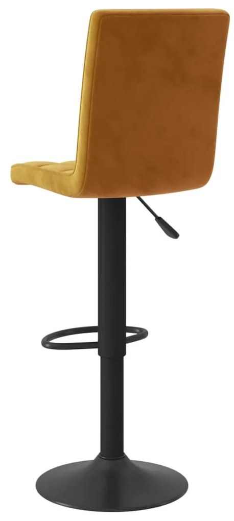 Bancos de bar 2 pcs veludo castanho
