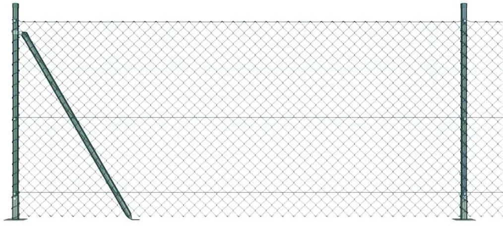 vidaXL Conjunto de Postes de Cerca Prateado 10 x 0.8 m Aço Galvanizado