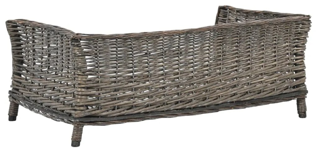 Cesto p/ cães almofadão cinzento 90x54x35 cm salgueiro genuíno