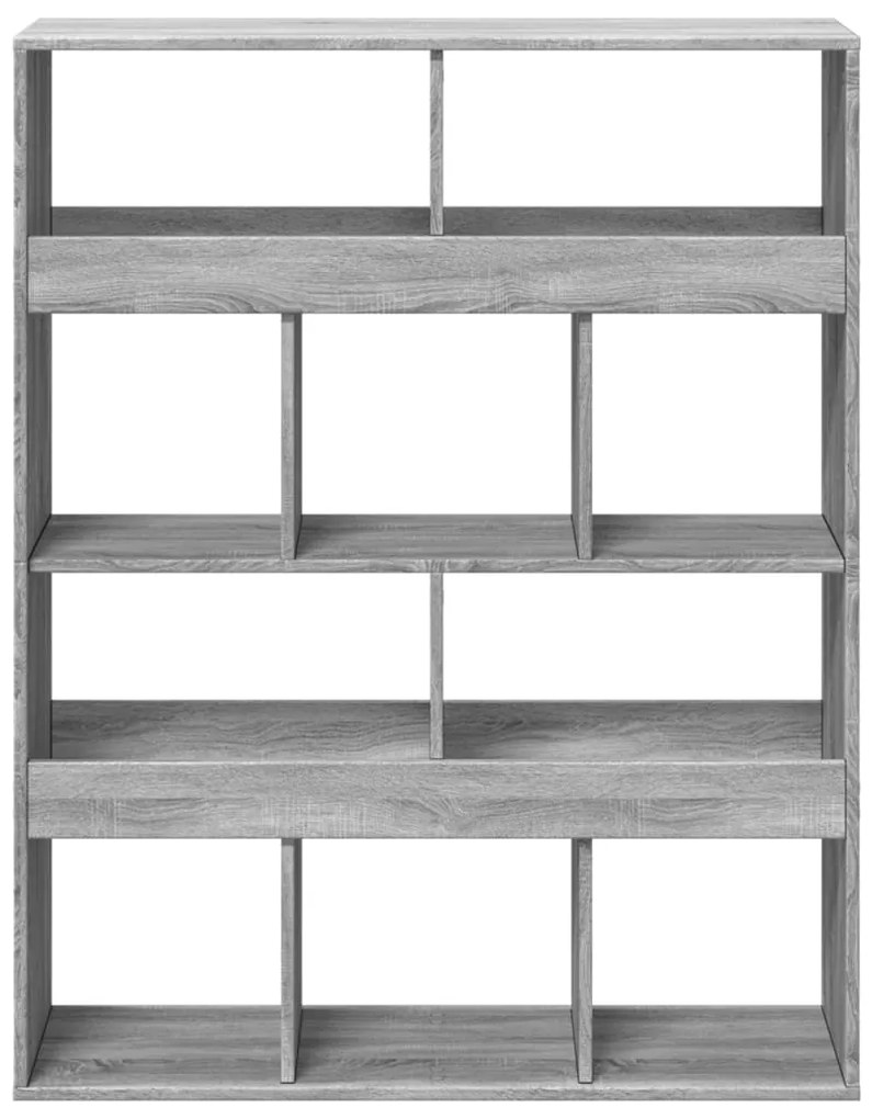 Estante 100x33x125,5 cm derivados de madeira cinzento sonoma