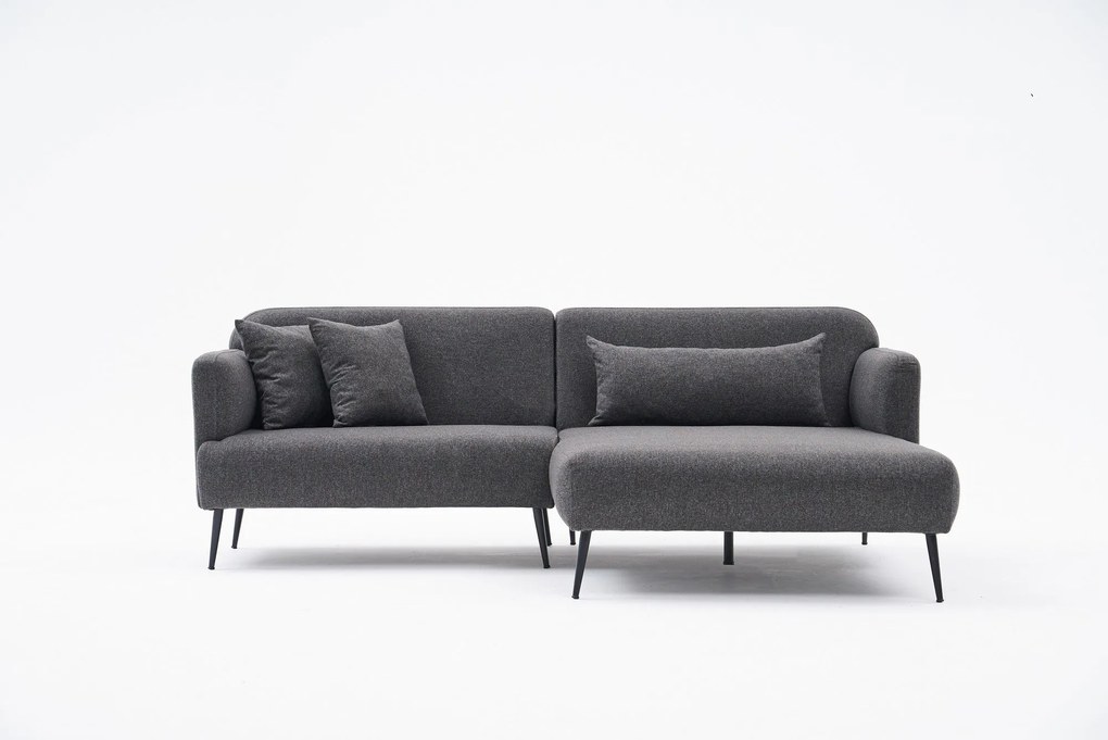 Sofá de Canto Revos – Antracite – 250 cm x 86 cm x 100 cm