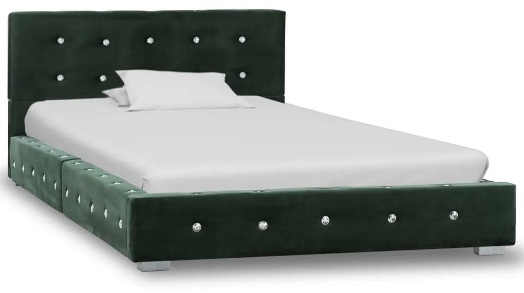280402 vidaXL Estrutura de cama 90x200 cm veludo verde