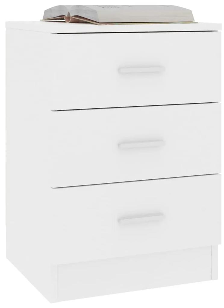 Mesa de cabeceira 38x35x56 cm contraplacado branco