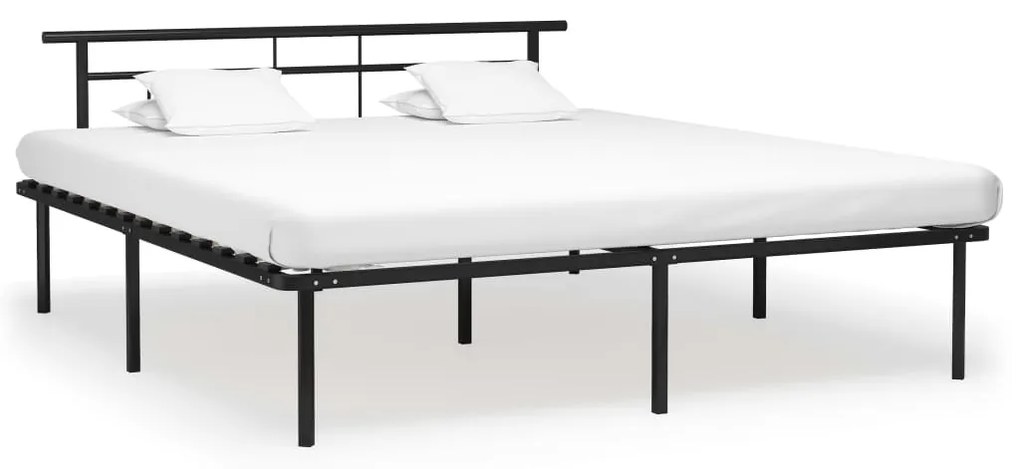 vidaXL Estrutura de cama metal 200x200 cm preto