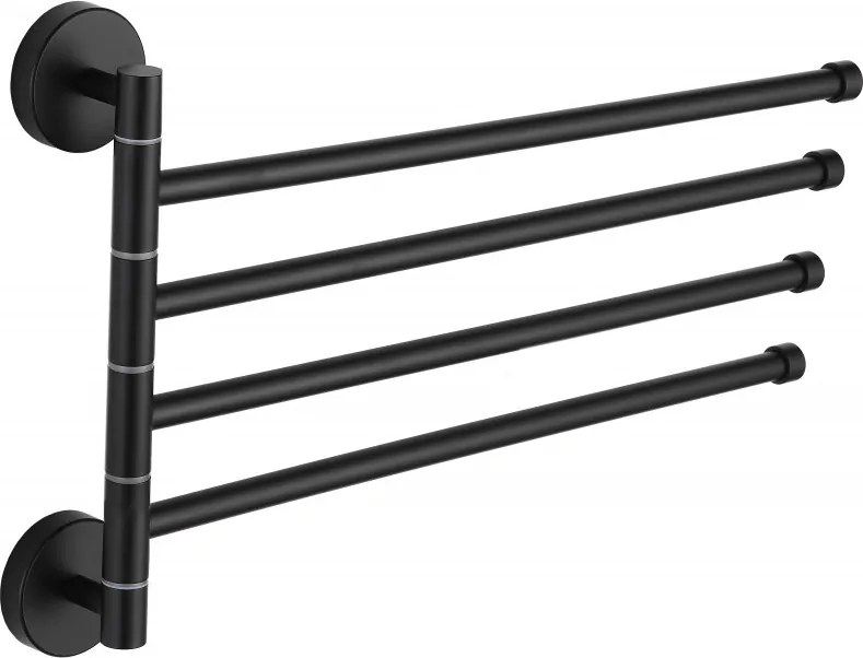 Mexen cabide rotativo quádruplo para toalhas, preto - 7039244-70