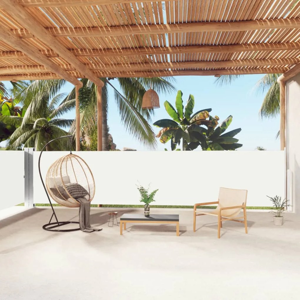 vidaXL Toldo lateral retrátil 140x1000 cm creme