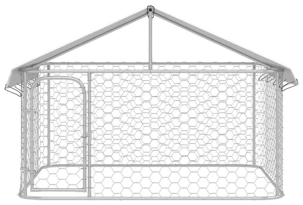 Canil de exterior com telhado 200x200x150 cm