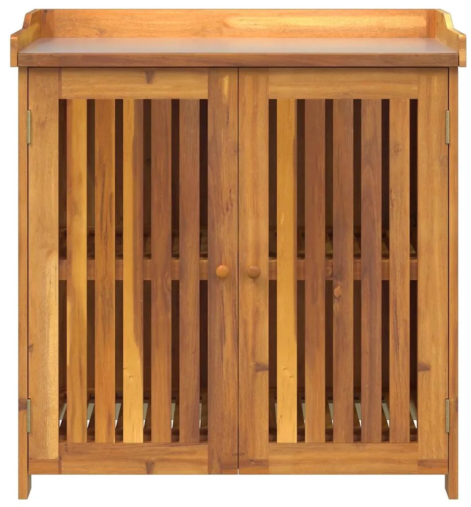 Armário de Jardim com armazenamento com porta Castanho 78 x 36.5 x 78c