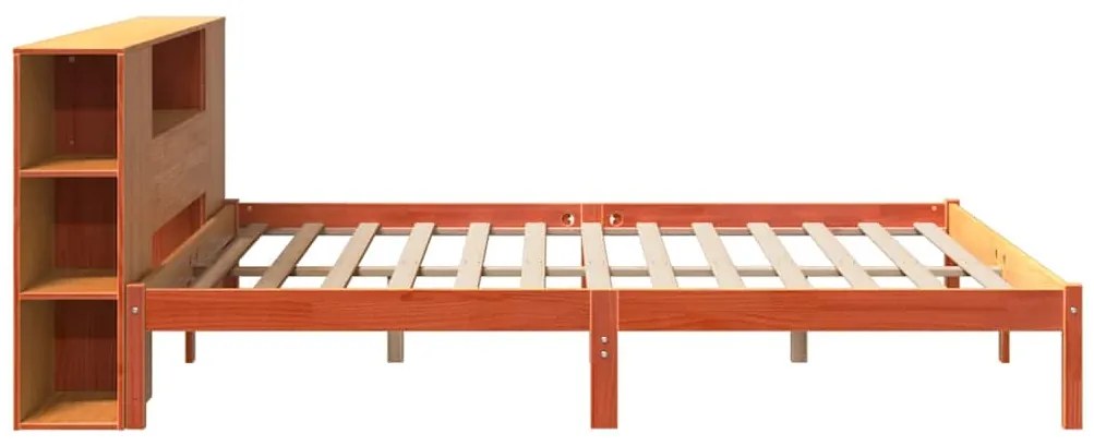Cama com estante sem colchão 200x200 cm pinho maciço