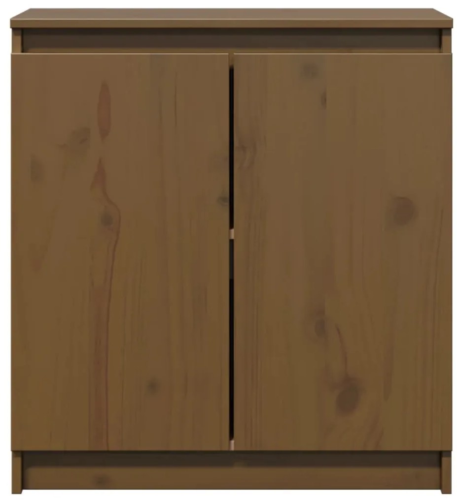 Armário de apoio 60x36x65 cm pinho maciço castanho-mel