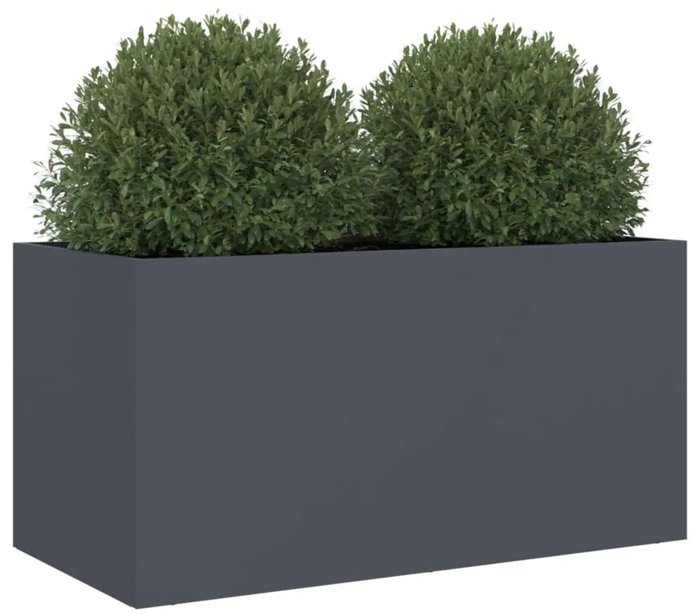Vaso/floreira 62x30x29 cm aço antracite