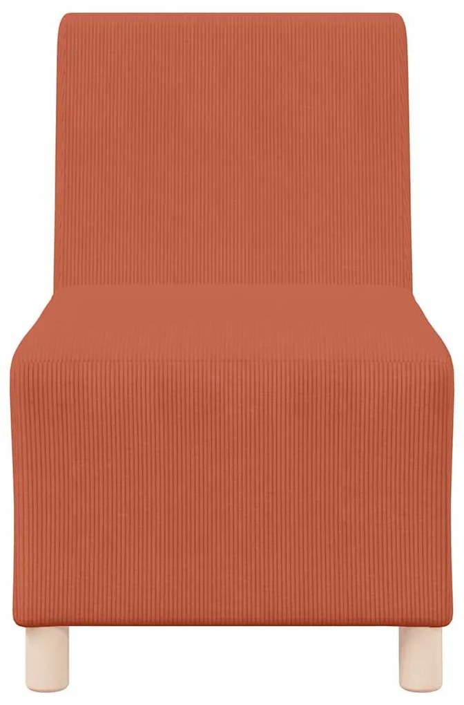Poltrona 55 cm tecido corduroy laranja vermelho