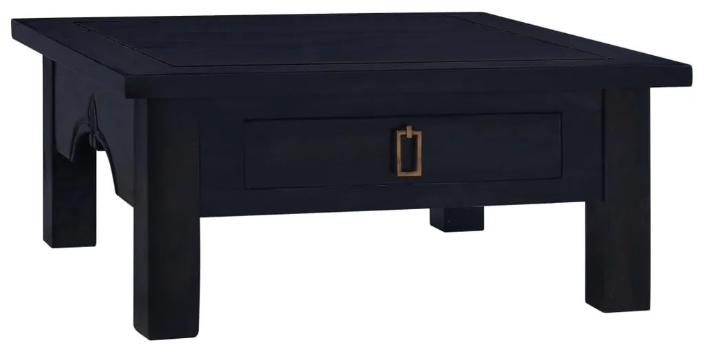 vidaXL Madeira de centro 68x68x30 cm mad. de mogno maciça preto-claro