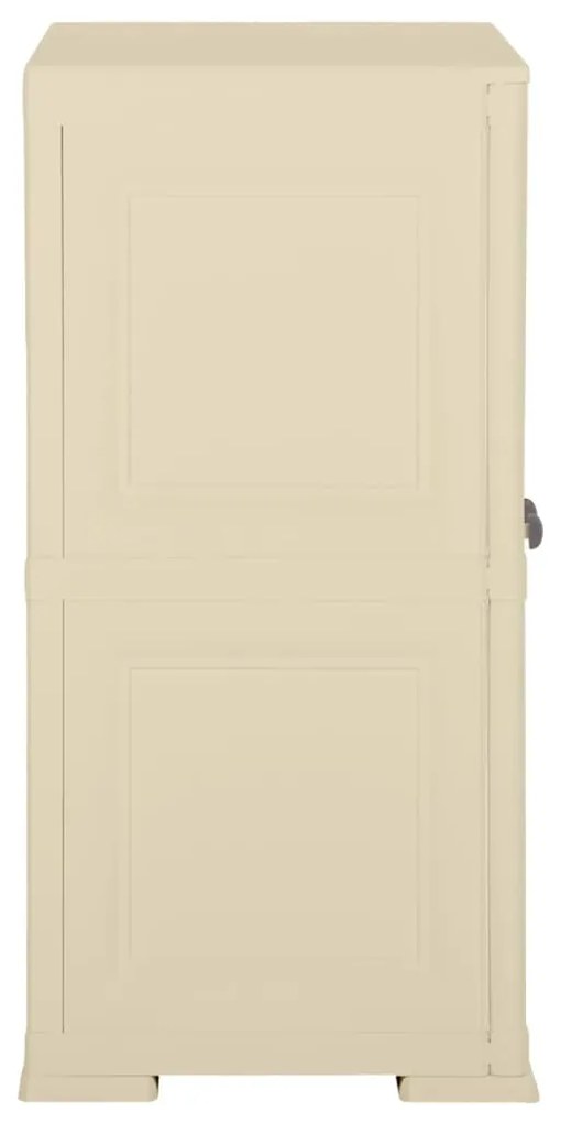 Armário de plástico 79x43x85,5 cm design de madeira branco nata