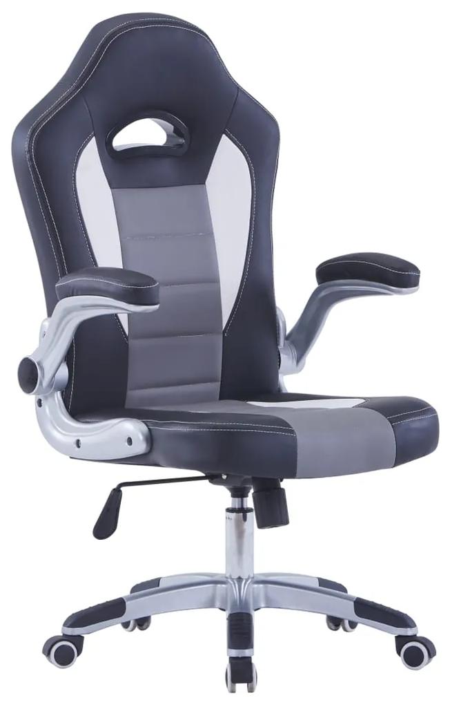20189 vidaXL Cadeira de gaming couro artificial preto