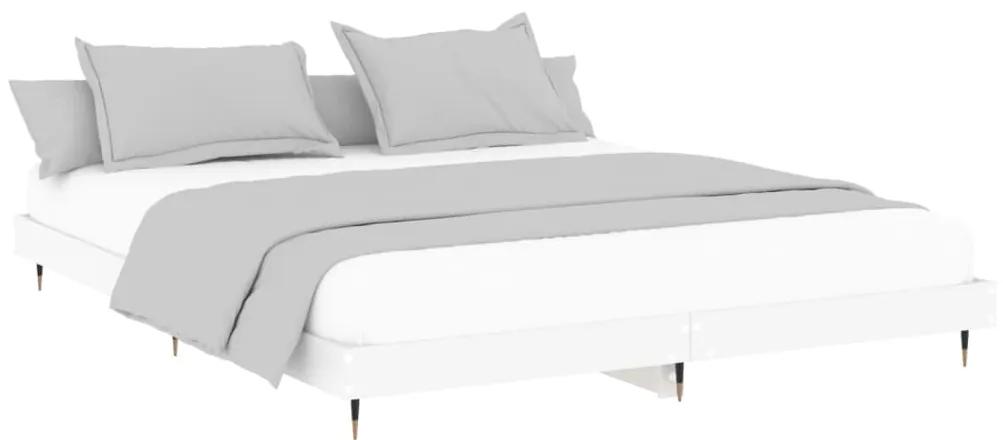 Estrutura de cama 160x200 cm derivados de madeira branco
