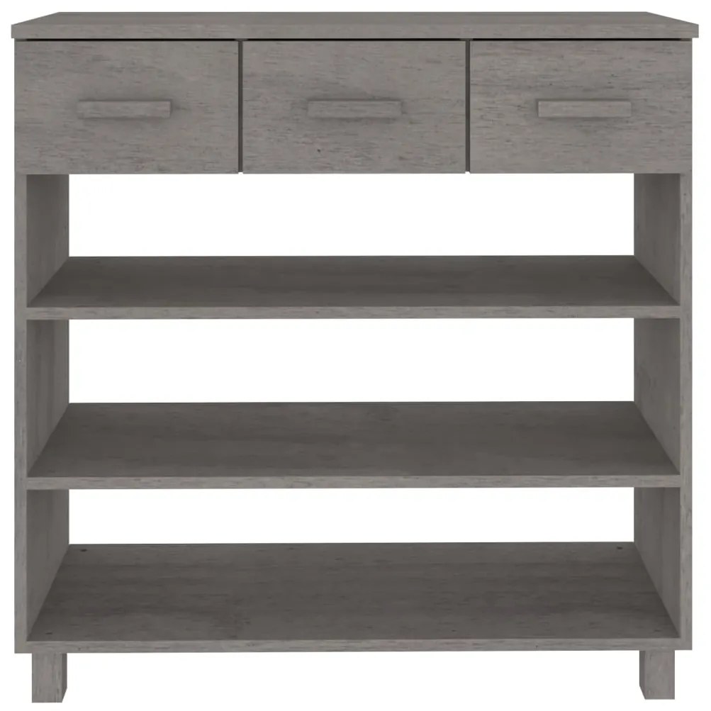 Mesa consola HAMAR 90x35x90 cm pinho maciço cinza-claro