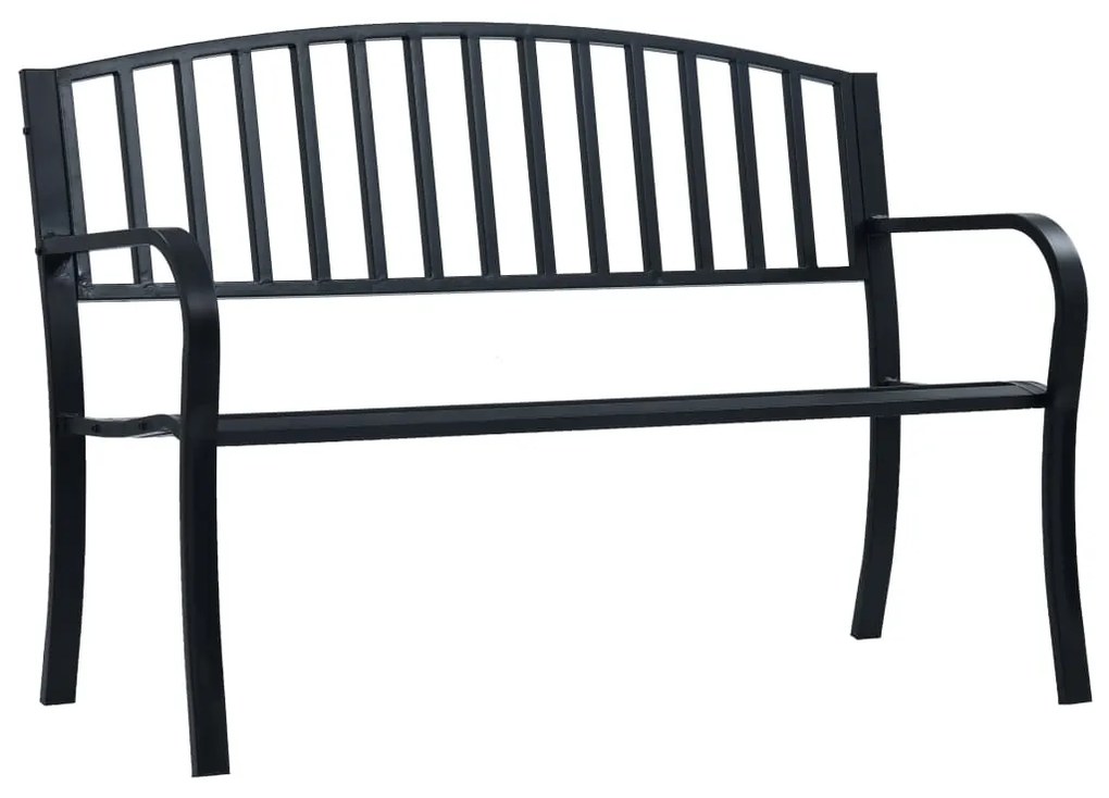 vidaXL Banco jardim 125 cm aço preto