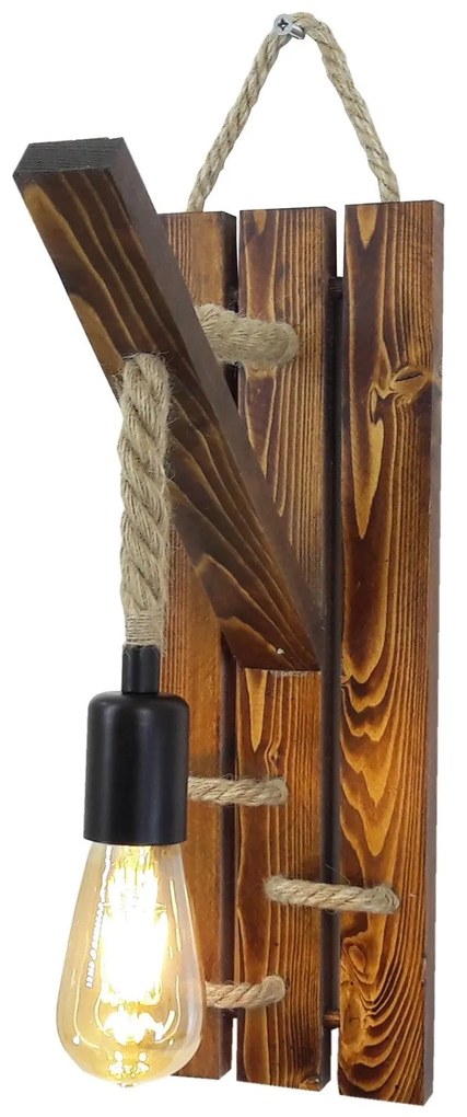 Candeeiro de Parede Ahsap – Nogueira – 29 x 45 x 23 cm