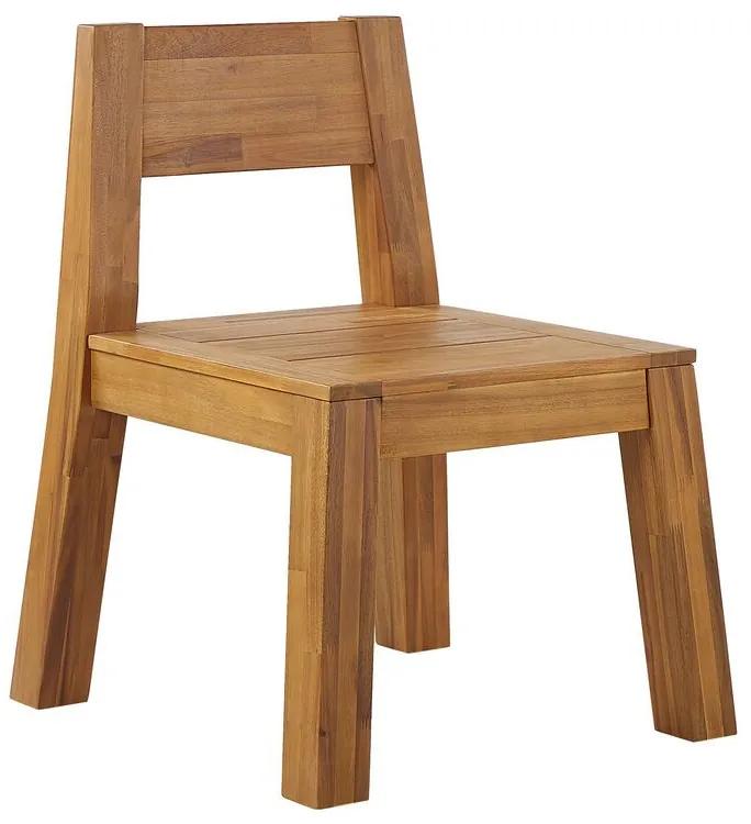 Conjunto de mesa banco e cadeiras para jardim em madeira de acácia LIVORNO Beliani