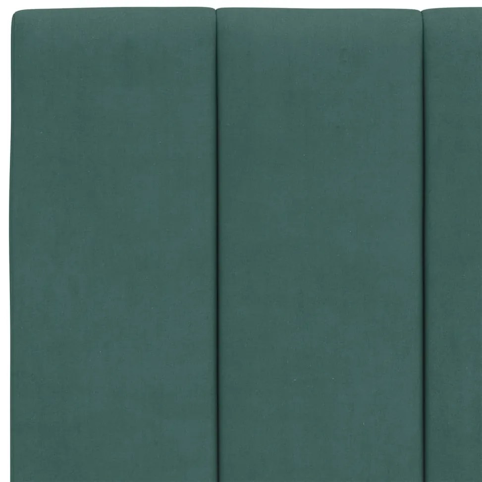 Estrutura de cama sem colchão 140x200 cm veludo verde-escuro