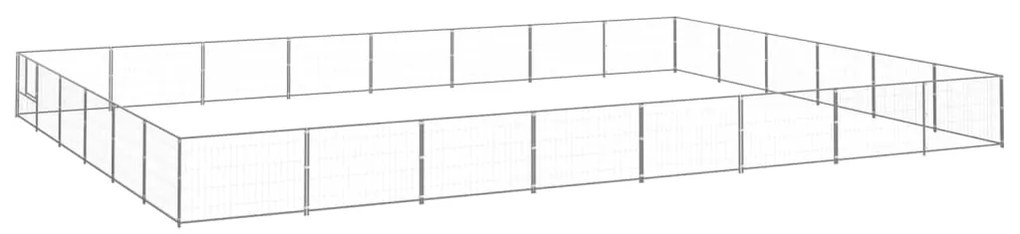 Canil para cães 48 m² aço prateado