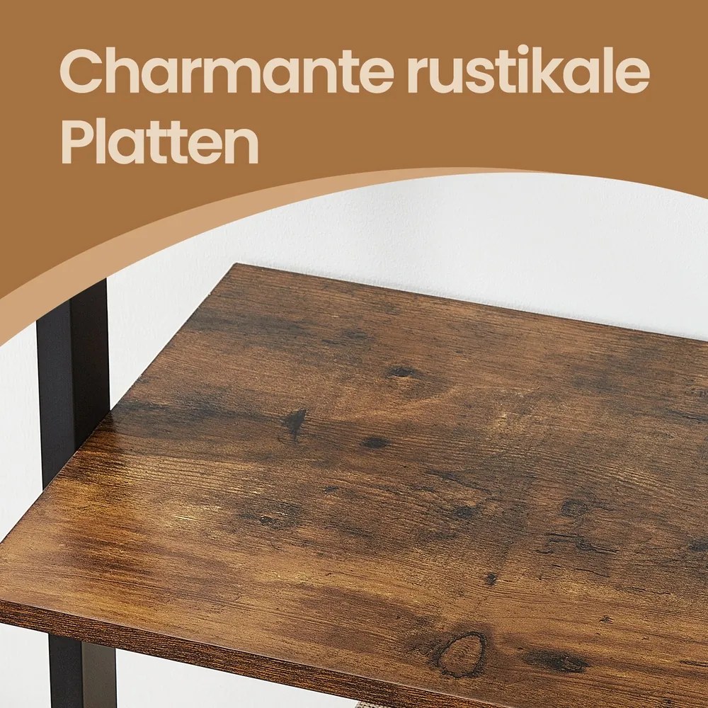 Estante de 6 prateleiras tipo escada para livros 30 x 60 x 204,8 cm castanho-preto