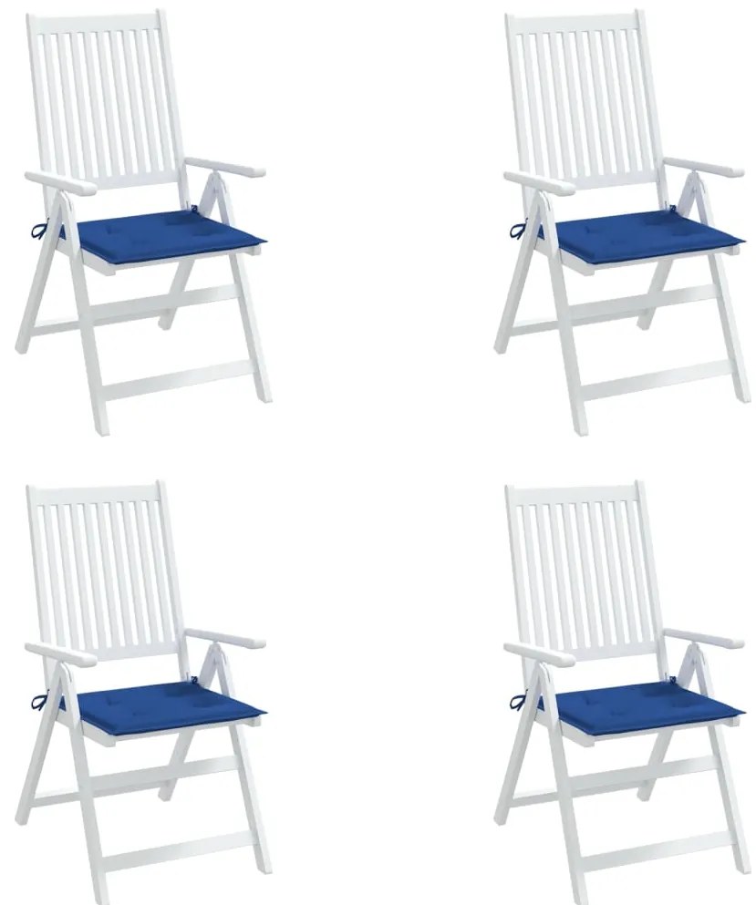 Almofadões p/ cadeiras jardim 4 pcs 50x50x3 cm oxford azul real