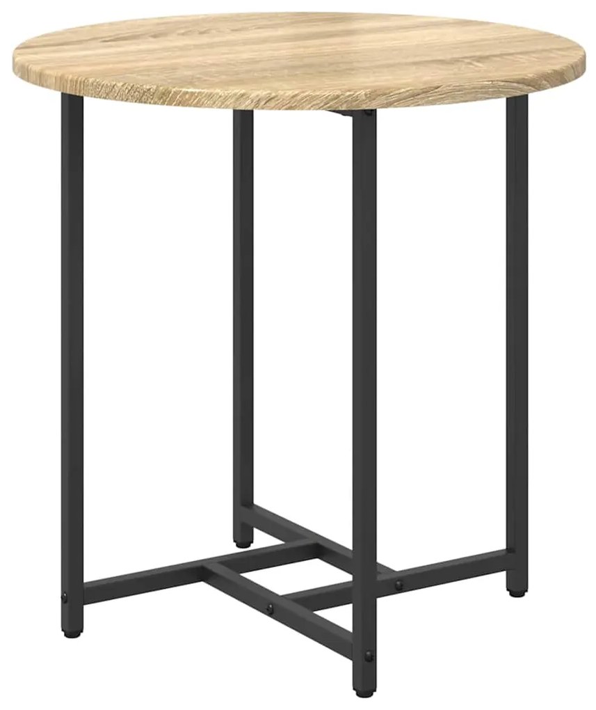 Mesa de Apoio vidaXL 2 pcs Madeira de Carvalho Sonoma e Metal