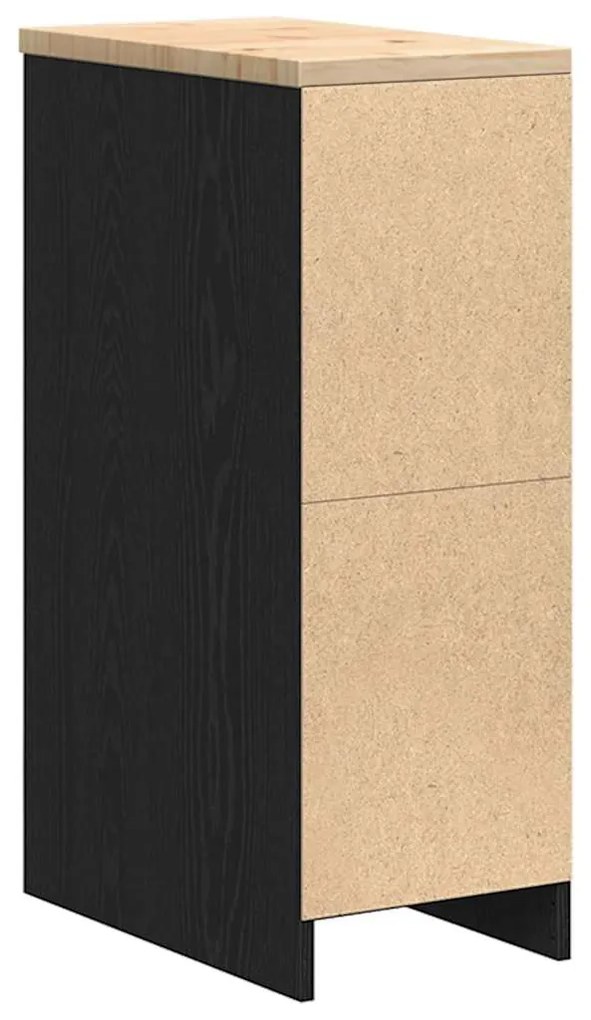 Armário de arrumação de garagem Preto 30x51x85 cm