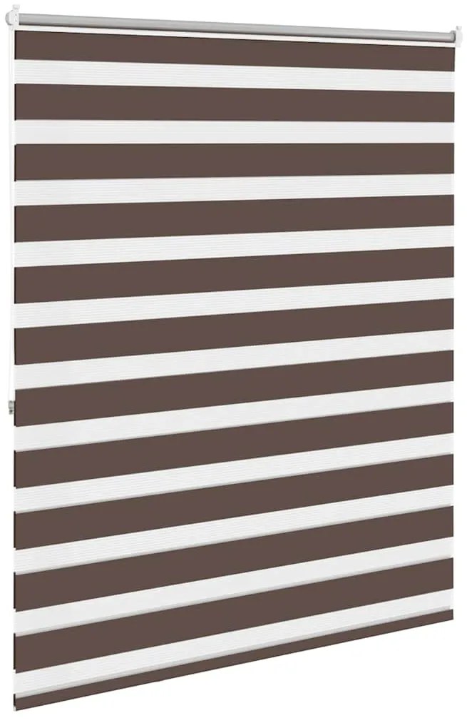 Estore de rolo 120 x 175 cm, linhas de zebra / Café