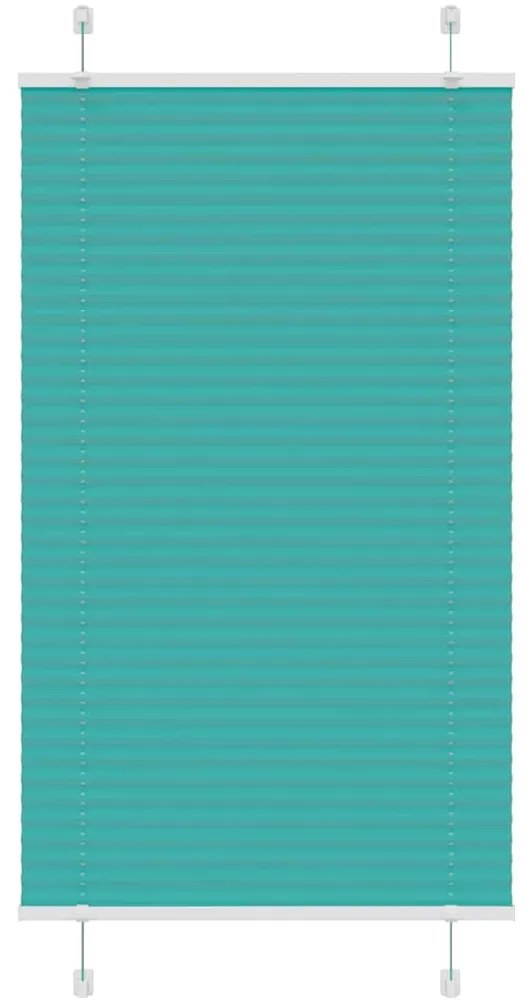 Gasolina verde Plissada Cega 75x100 cm Largura Tecido 74,4 cm