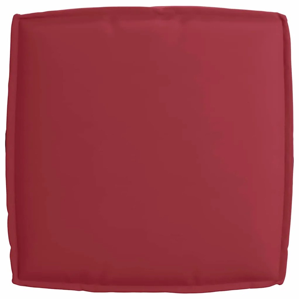 Almofada de Palete Para Assento Vermelha Vinho 60 x 60 x 12 cm Tecido