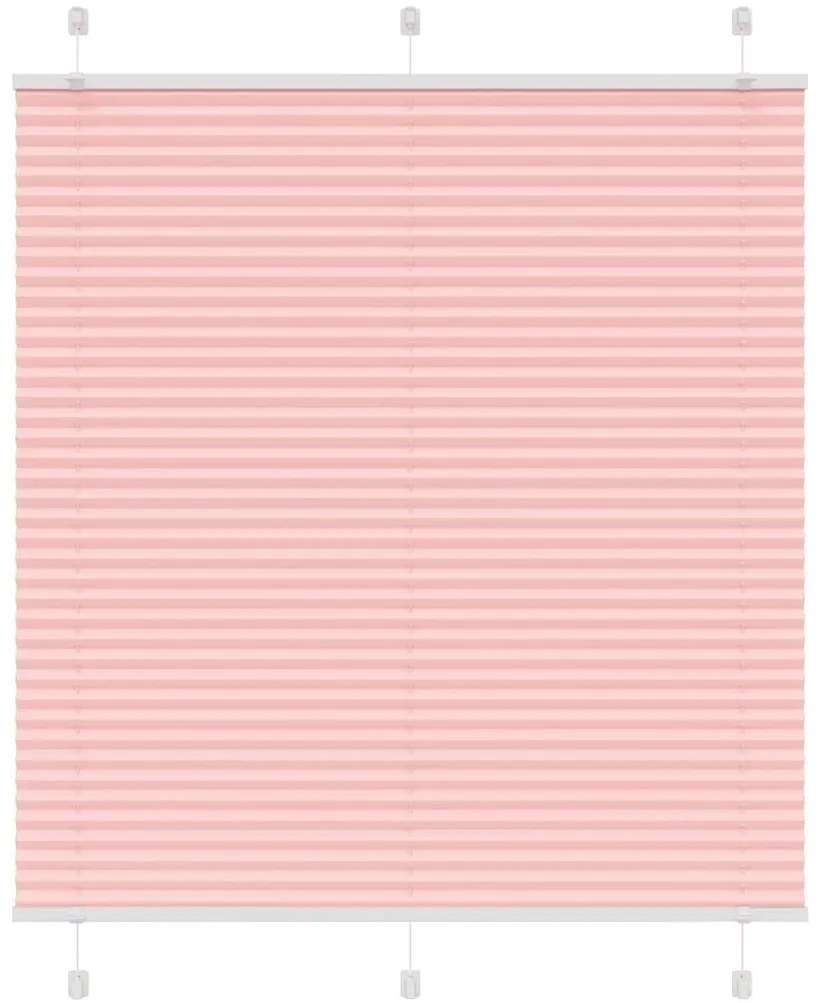 Rosa Plissada Cega 115x150 cm Largura Tecido 114,4cm Poliéster