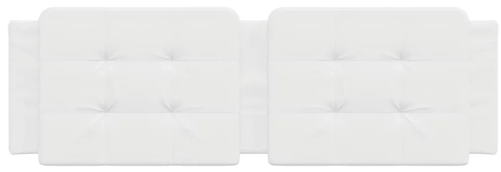 Almofadão de cabeceira 160 cm couro artificial branco