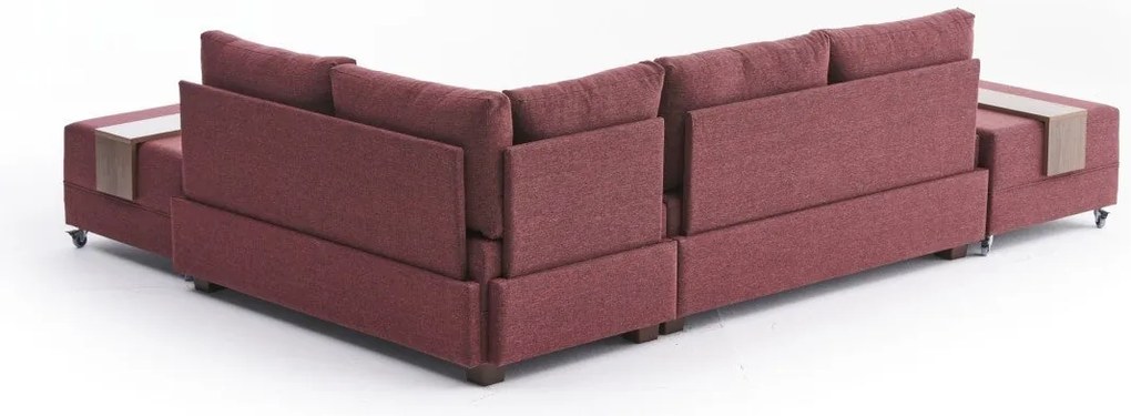 Sofá-Cama de Canto Fly – Vermelho Claret – 210x70x280 cm