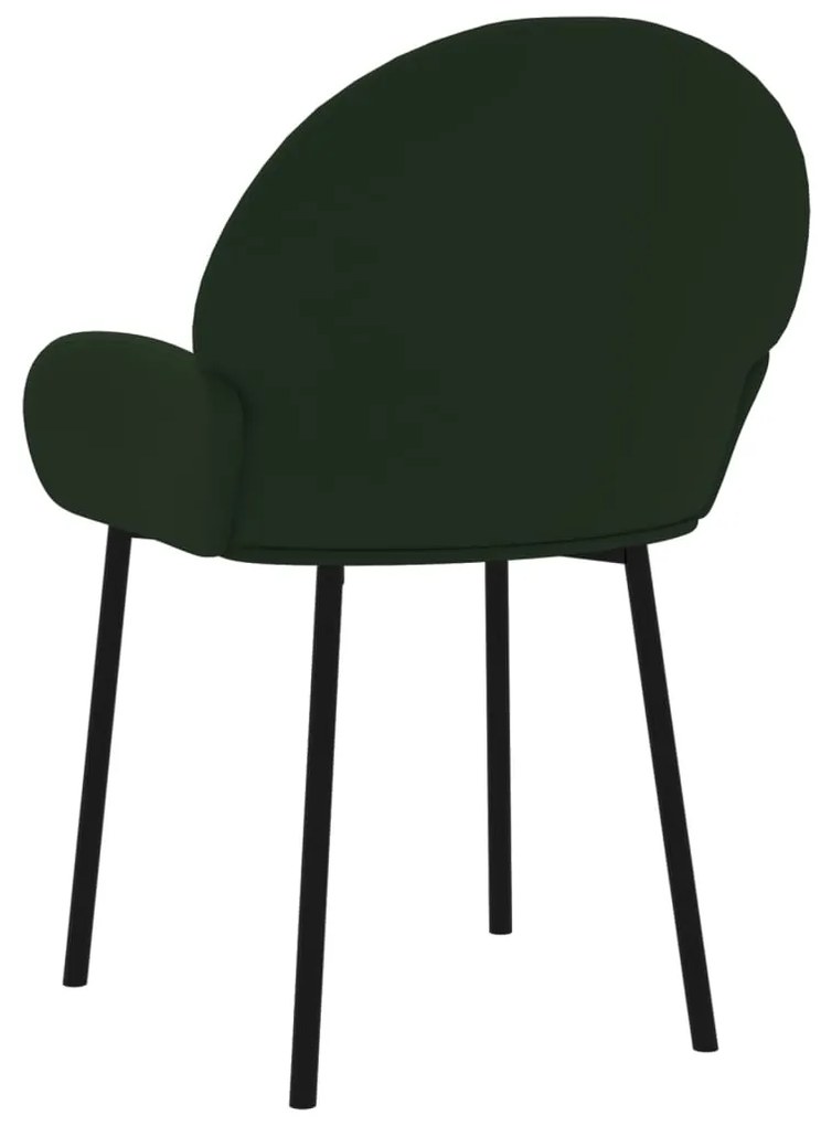 Cadeiras de jantar 2 pcs veludo verde-escuro