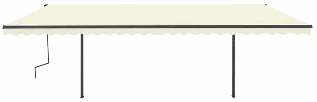 Toldo automático c/ LED e sensor de vento 6x3,5 m cor creme