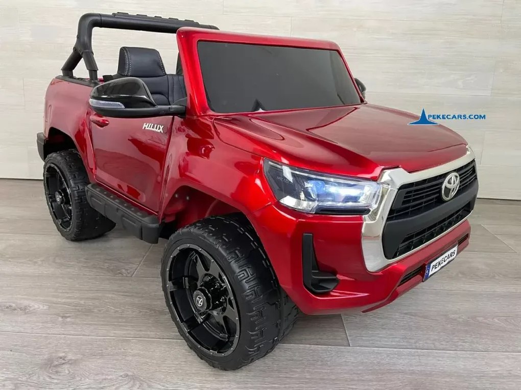 Carro eletrico crianças Toyota Hilux 12v 2.4G com Ecrã Tactil MP4 Vermelho Metalizado