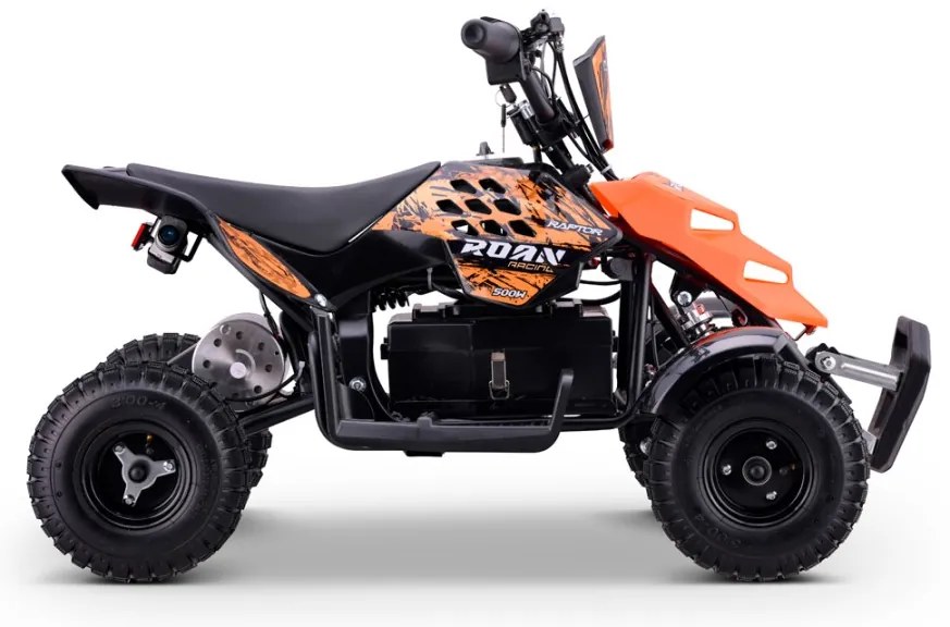 Mini Moto 4 elétrica para crianças Roan Raptor R4 500W Laranja