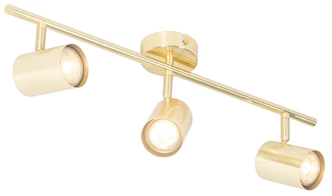 Candeeiro de teto moderno latão 3 luzes ajustáveis - Jeana Moderno