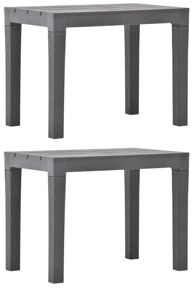 Bancos de jardim 2 pcs plástico mocca