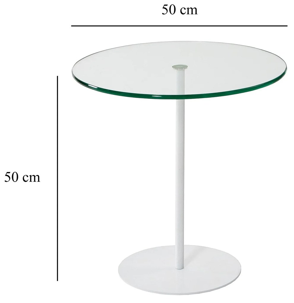 Mesa de Apoio Chill-Out – Branca – 50x50x50 cm