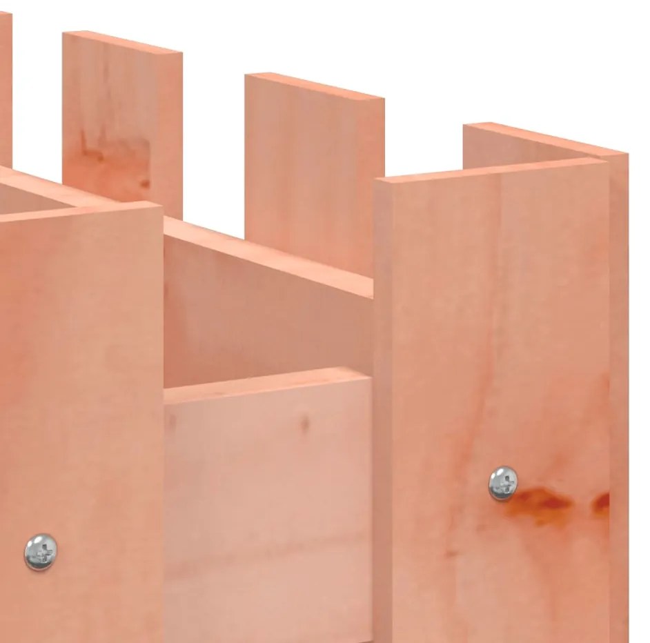 Canteiro elevado c/ design de cerca 100x50x50cm madeira douglas