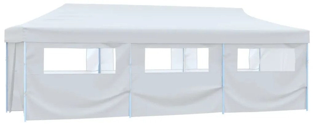 Tenda para festas pop-up dobrável c/ 8 paredes 3x9 m branco