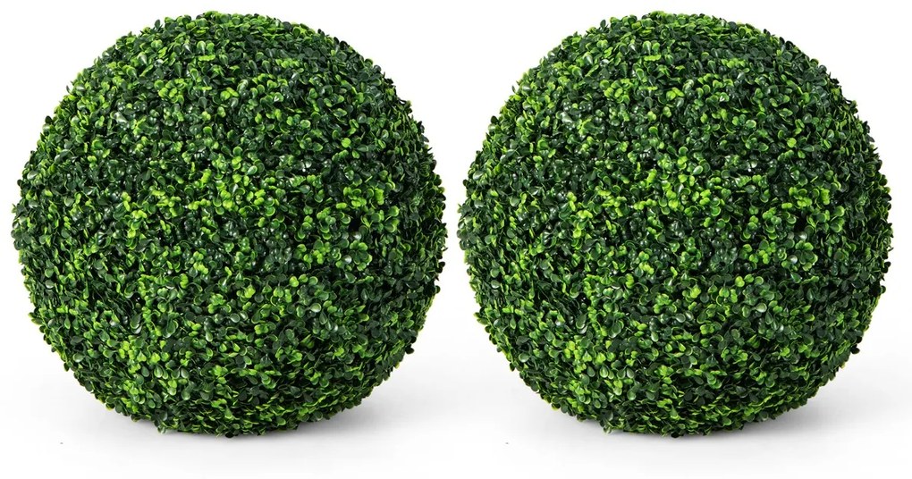 Conjunto de 2 plantas de bolas artificiais 48 cm para alpendres, varandas e jardins Verde