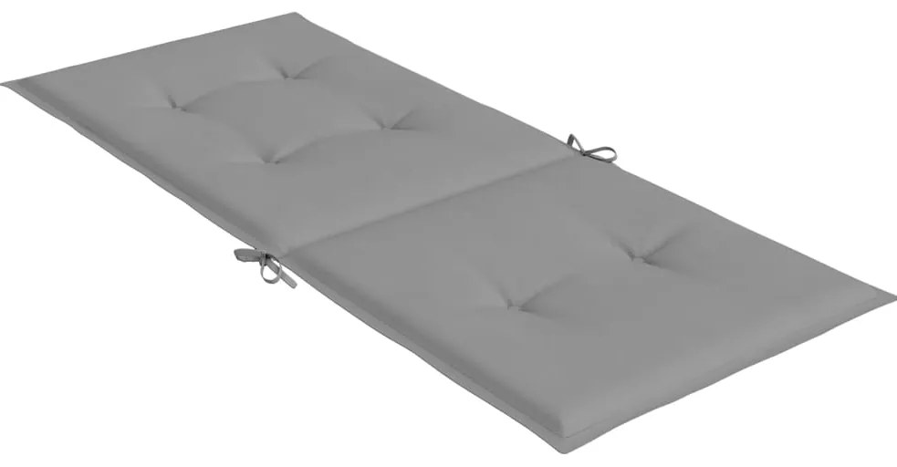 Almofadões para cadeiras altas de jardim 2 pcs tecido cinzento