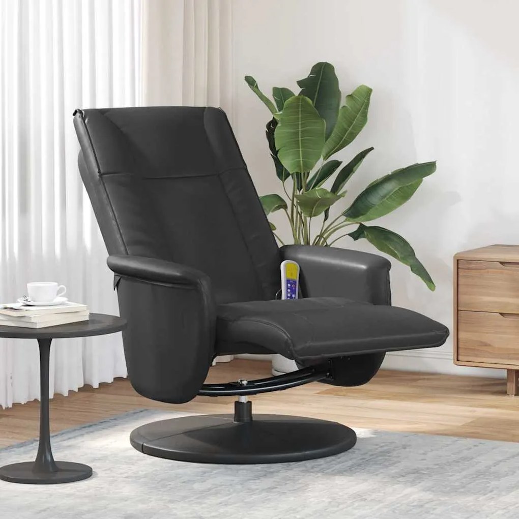 vidaXL Cadeira de Massagem Recliner Preto 71 x 90 x 105 cm