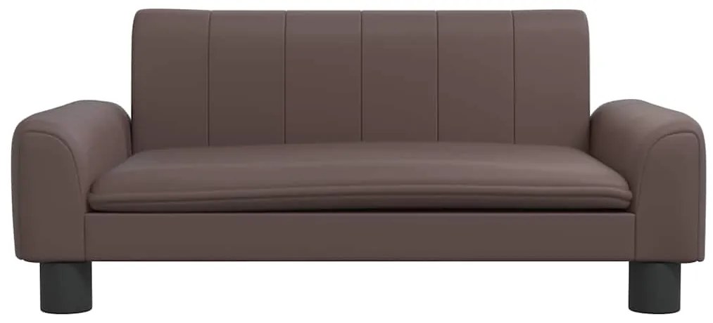 Cama para cães 70x45x30 cm couro artificial castanho